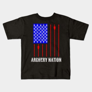 Archery Nation American Flag Kids T-Shirt